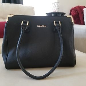 Calvin Klein Black Saffiano Shoulder Bag